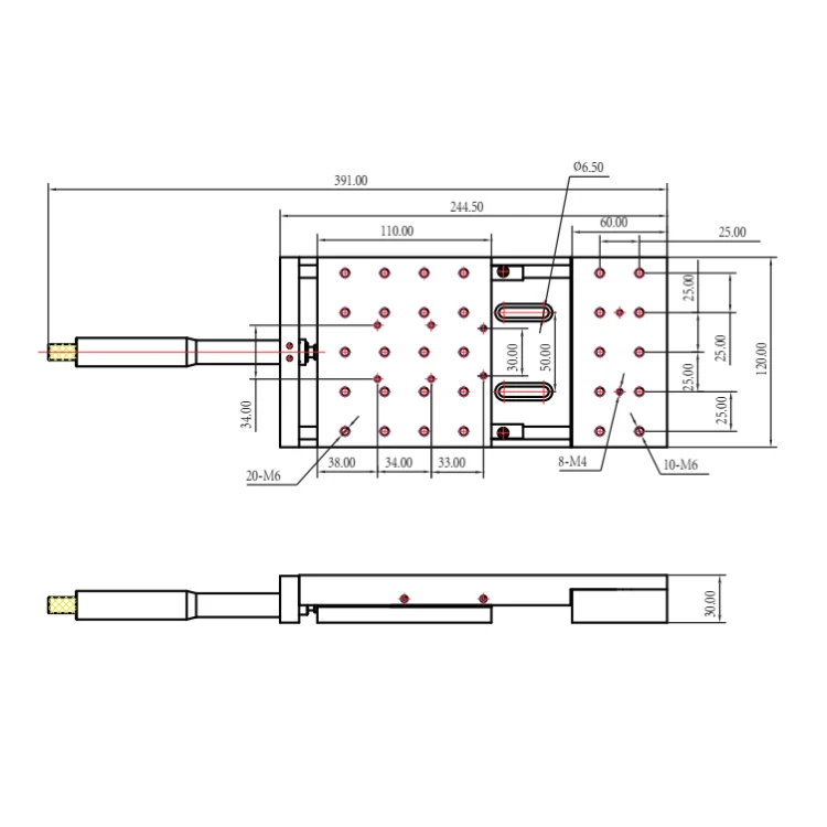 High quality  Platform Size 100X100mm LDTSP-J-50VZ-02  Linear Translation Stages