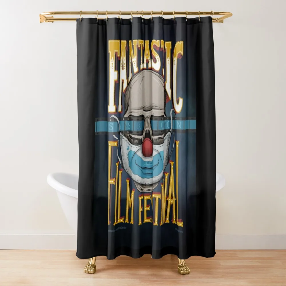 Saskatoon Fantastic Film Festival: 2020 illustration merchandise Shower Curtain Bathtub For Shower Curtain