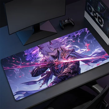 Japonya samuray Mouse Pad bilgisayar oyuncu fareleri pedleri oyun büyük Anime serin e-spor hız Mousepad HD özelleştirilmiş masa Deskmat Diy