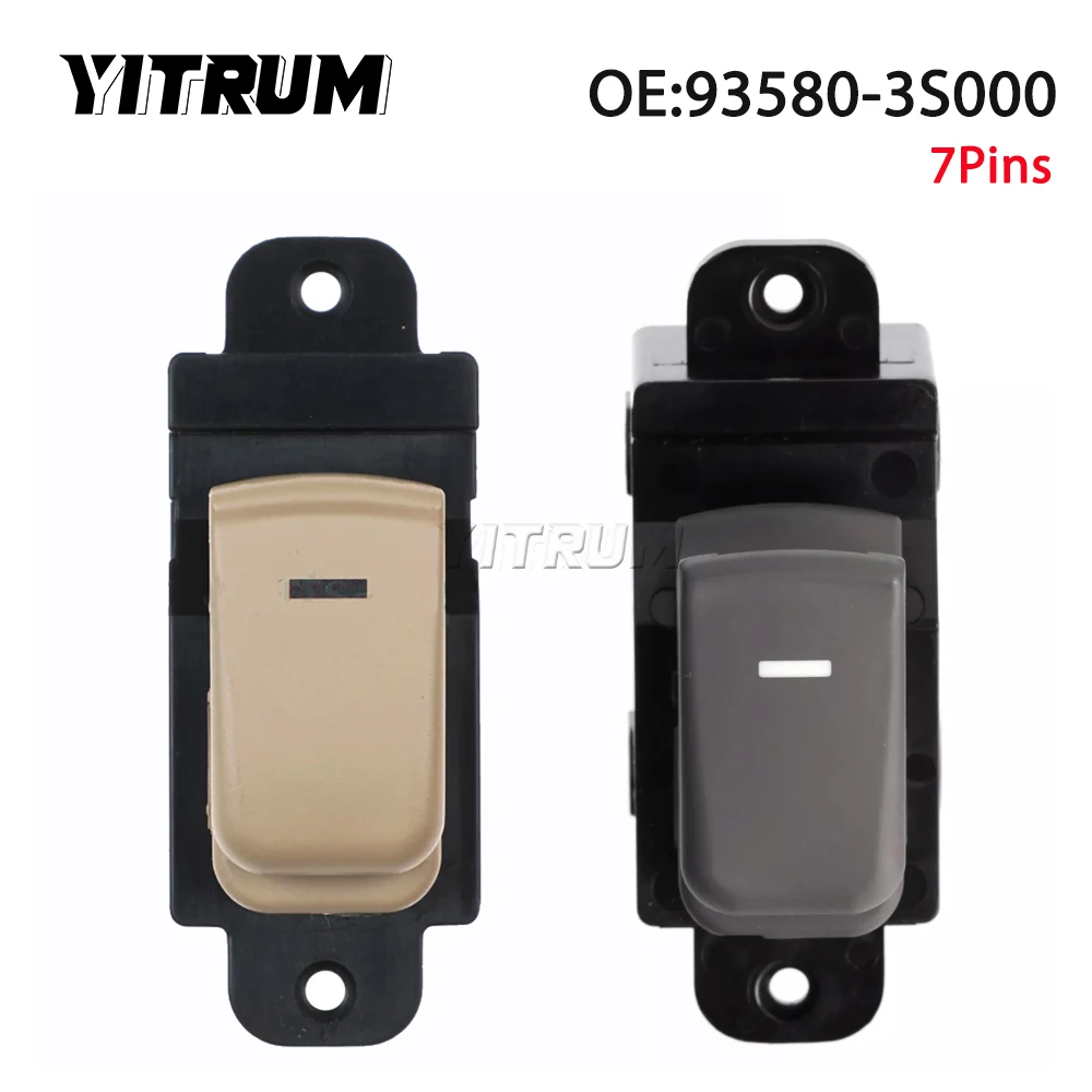 

YITRUM 93580-3S000 93580-3S000RY Passenger Window Switch Rear Left Right Console Button For Hyundai Sonata 2011 2012 2014 2015