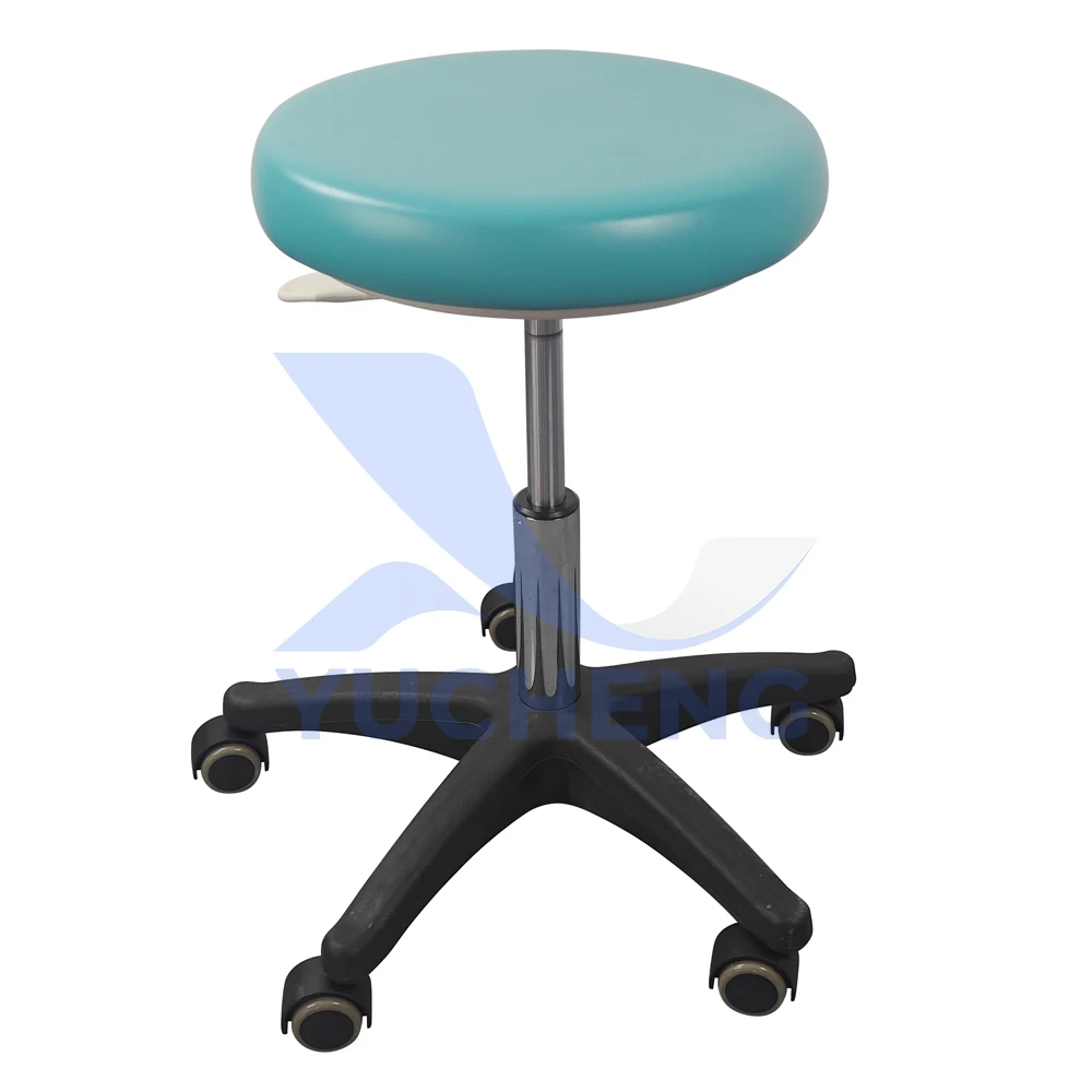 Adjustable Height Dental Stool with Circular Cushioned Seat for Dental Veterinary Clinic Beauty Salon Laboratory Furniture