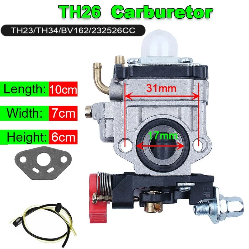 المكربن صالح لكاواساكي TH23 TH26 TH34 Oleo Mac BV162 23CC 25CC 26CC الانتهازي منفاخ جزازة العشب محرك المكربن قطع الغيار