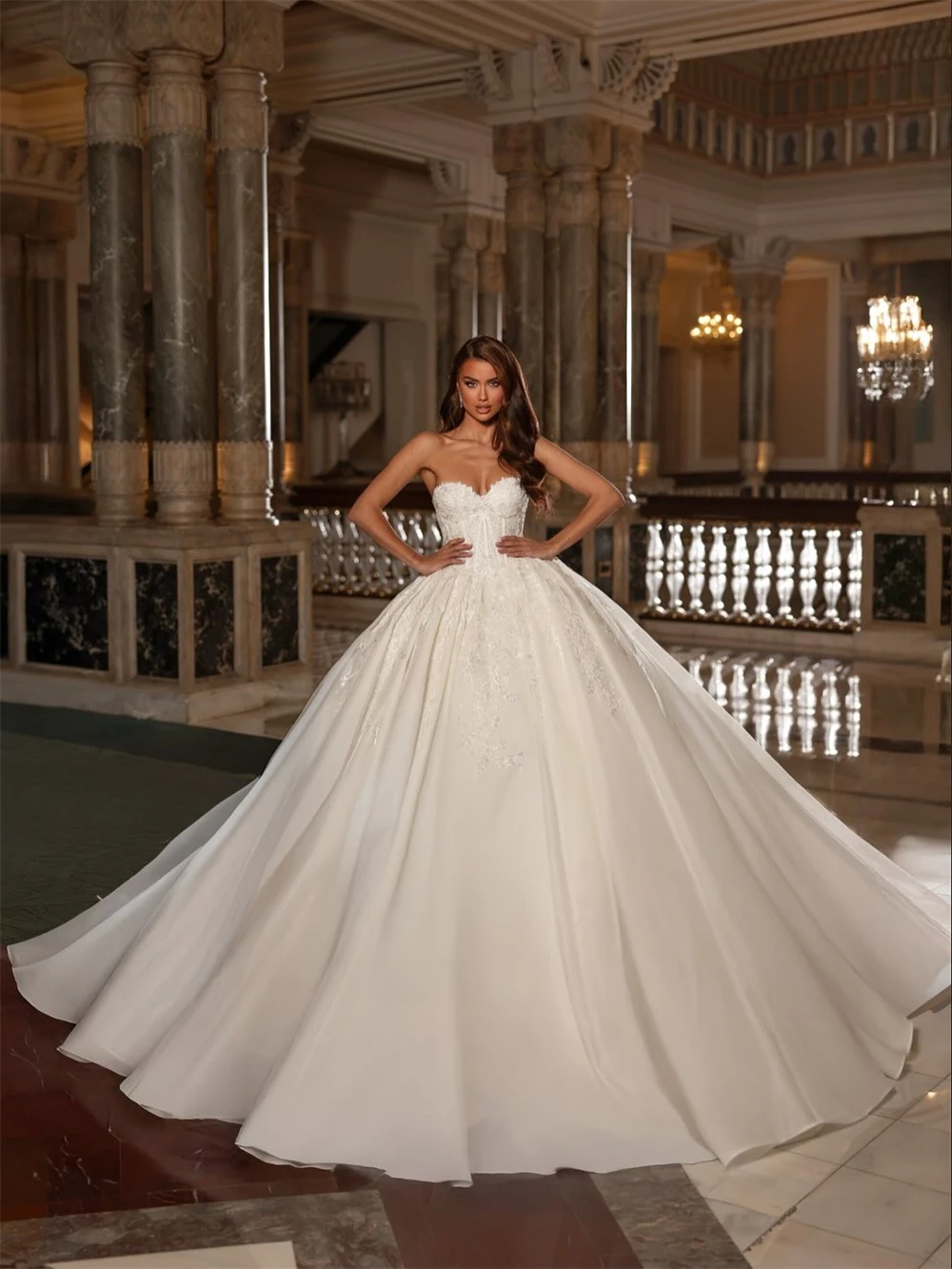 Vestido De Novia De Organza blanco bohemio personalizado, vestidos De Novia formales sin mangas con escote en forma De corazón, Vestido De Novia De ensueño con corte en A