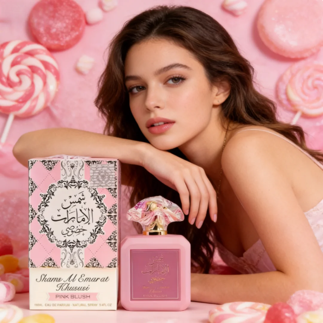 

LUXURY PINK BLUSH PERFUME: Experience the captivating essence of Pink Blush, an arabic perfume for women that exudes sweetness