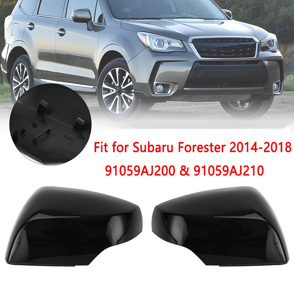 2PCS Replacement Rearview Side Mirror Covers Cap for Subaru Forester 2014 2015 2016 2017 2018 91059AJ200 91059AJ210