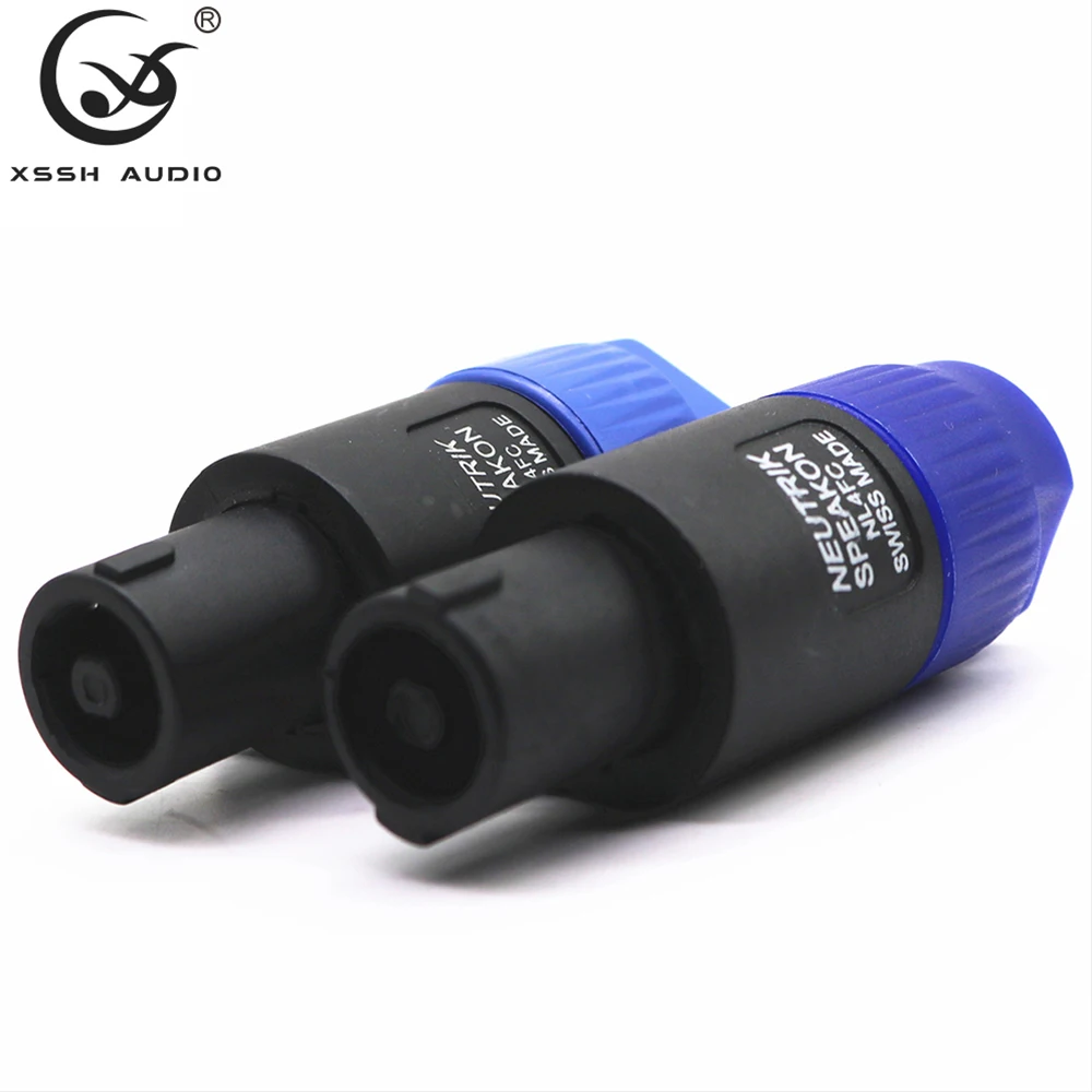 4pcs 8pcs 4 Pin XLR YIVO XSSH Audiophile Amplifier HIFI Nickel Plating Female Speaker Stereo Plug Connector For Speakon Cable
