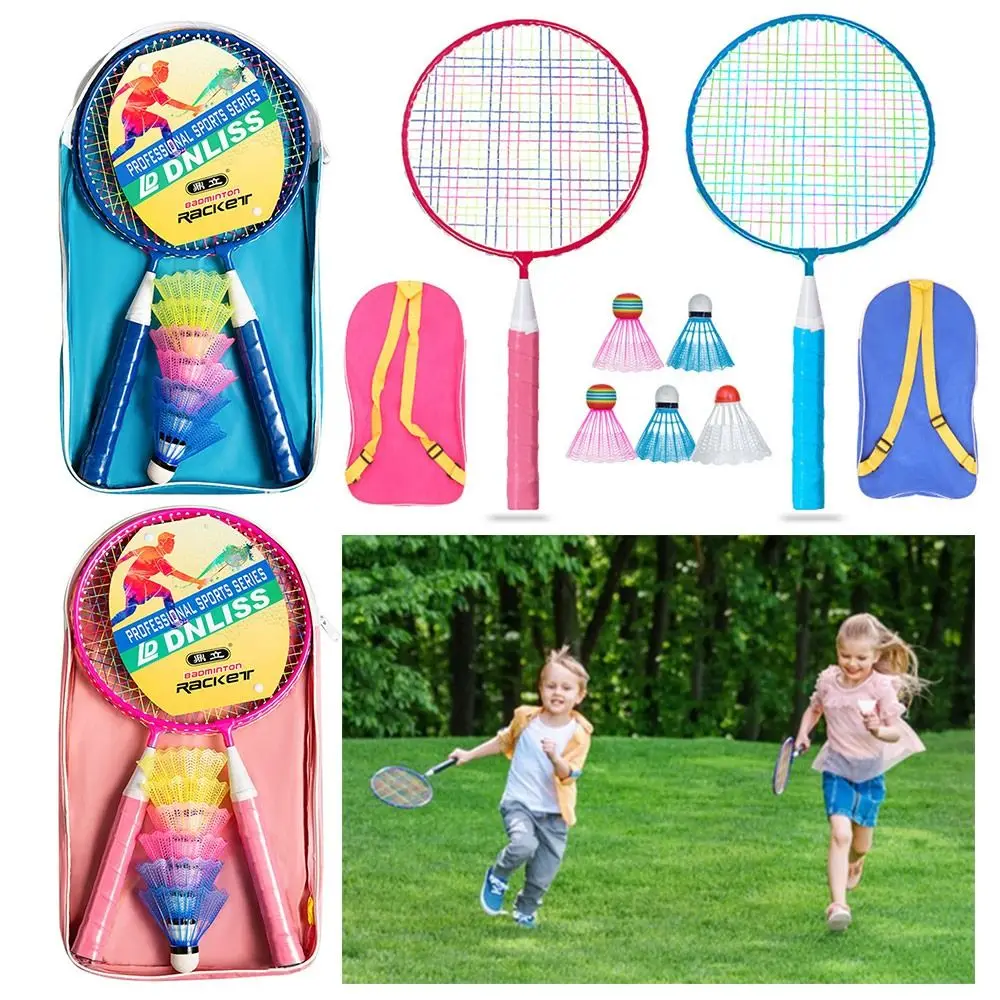 

3~12 Years Lightweight Parent Unisex Interaction Double Racquets Shuttlecocks Children Badminton Rackets Indoor Outdoor Sports