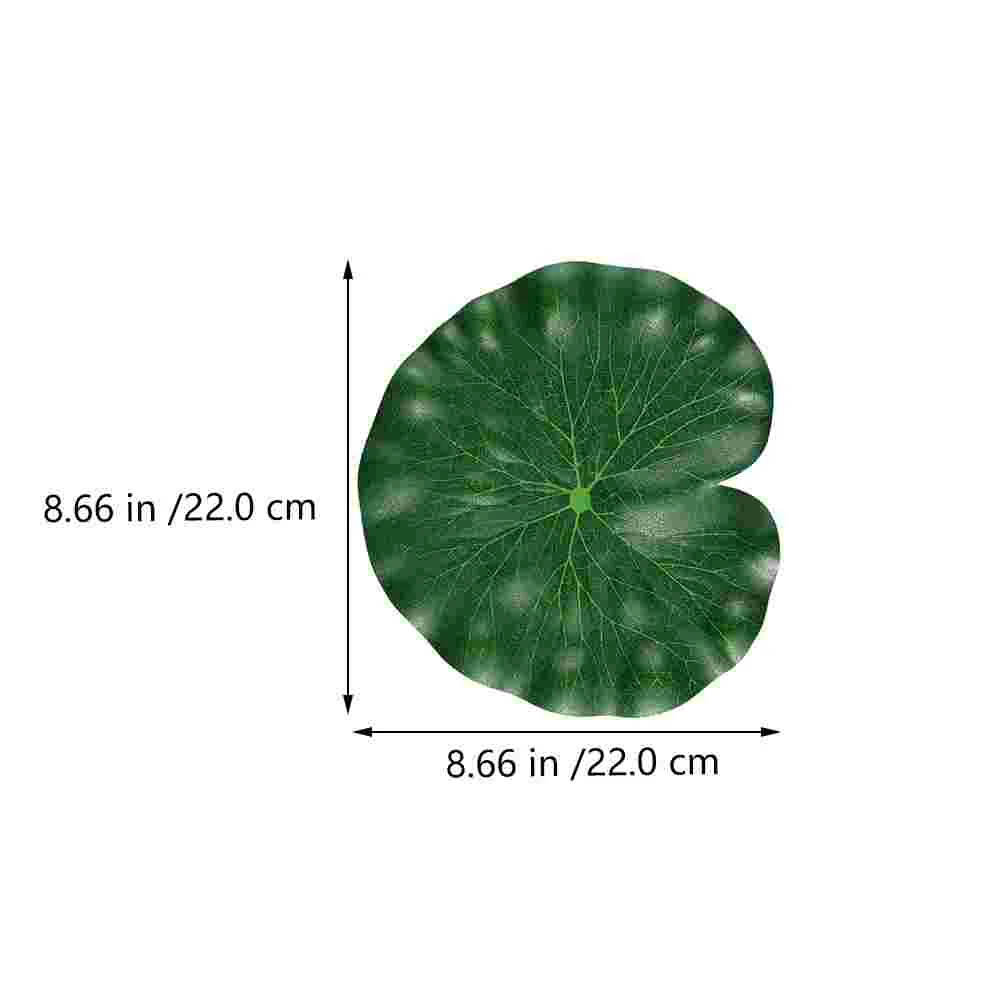 15 Pcs Simulated Lotus Leaf EVA Artificial Plants for Fish Tank Pond Decoration Floating Flower Gift Party Stage Show