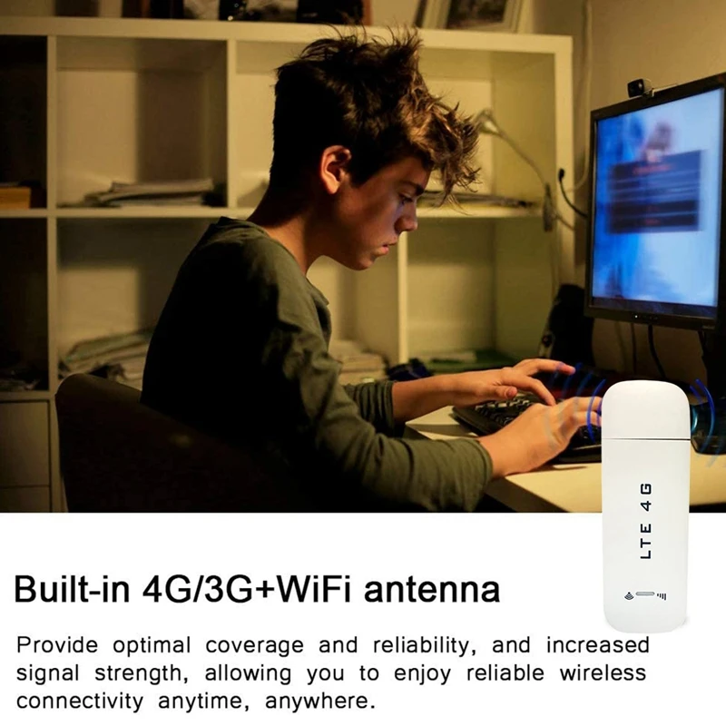 

4G LTE USB Wi-Fi-маршрутизатор 150 Мбит/с Портативный Wi-Fi 4G LTE USB-ключ Wi-Fi-модем Сетевой адаптер со слотом для SIM-карты