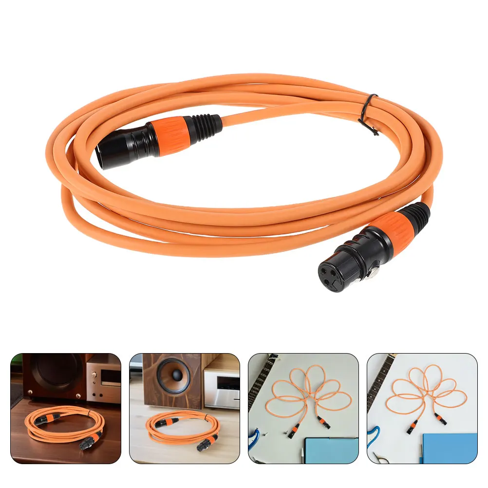 

2pcs Microphone XLR Cable Metal Shielded Durable Audio Transmission for Mixers Studios Low Profile Mic Cables Guitar Patch Wire
