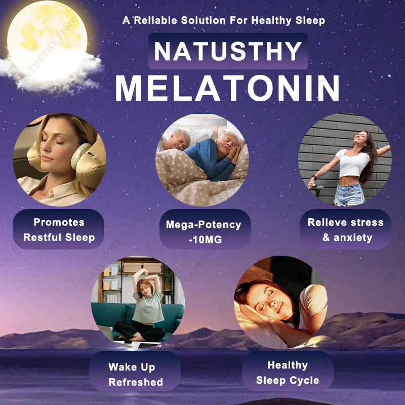 Melatonin 10mg Capsules - Deep Sleep Aid Formula - Image 6