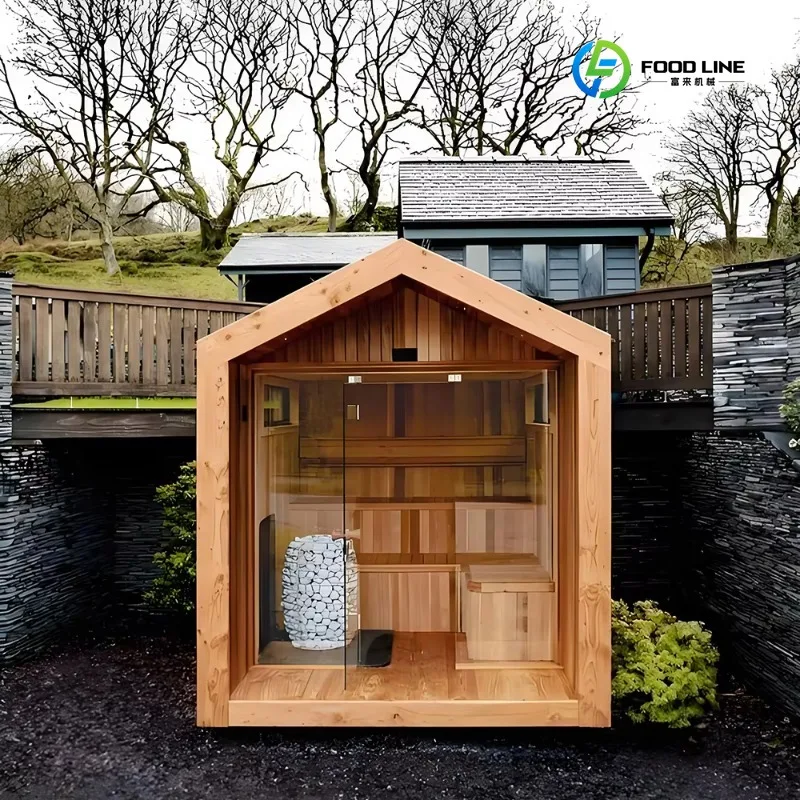 Modern Garden Sauna Room Stylish 6-Person Luxury Outdoor Spire Bluetooth Speaker Far Infrared Function  Customized