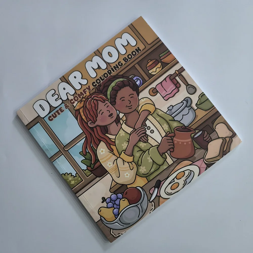 Dear Mom Cute & Comfy Coloring Book for Adults Cute Drawing Book Perfect Gift for Party and Birthday