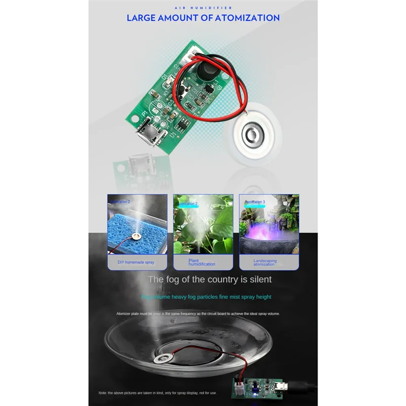 5 قطعة 16 مللي متر 20 مللي متر 1.5-2 واط جهاز تكوين ضباب بالموجات فوق الصوتية البخاخة محول البخاخة فيلم لوحة اكسسوارات المرطب طوق من المطاط