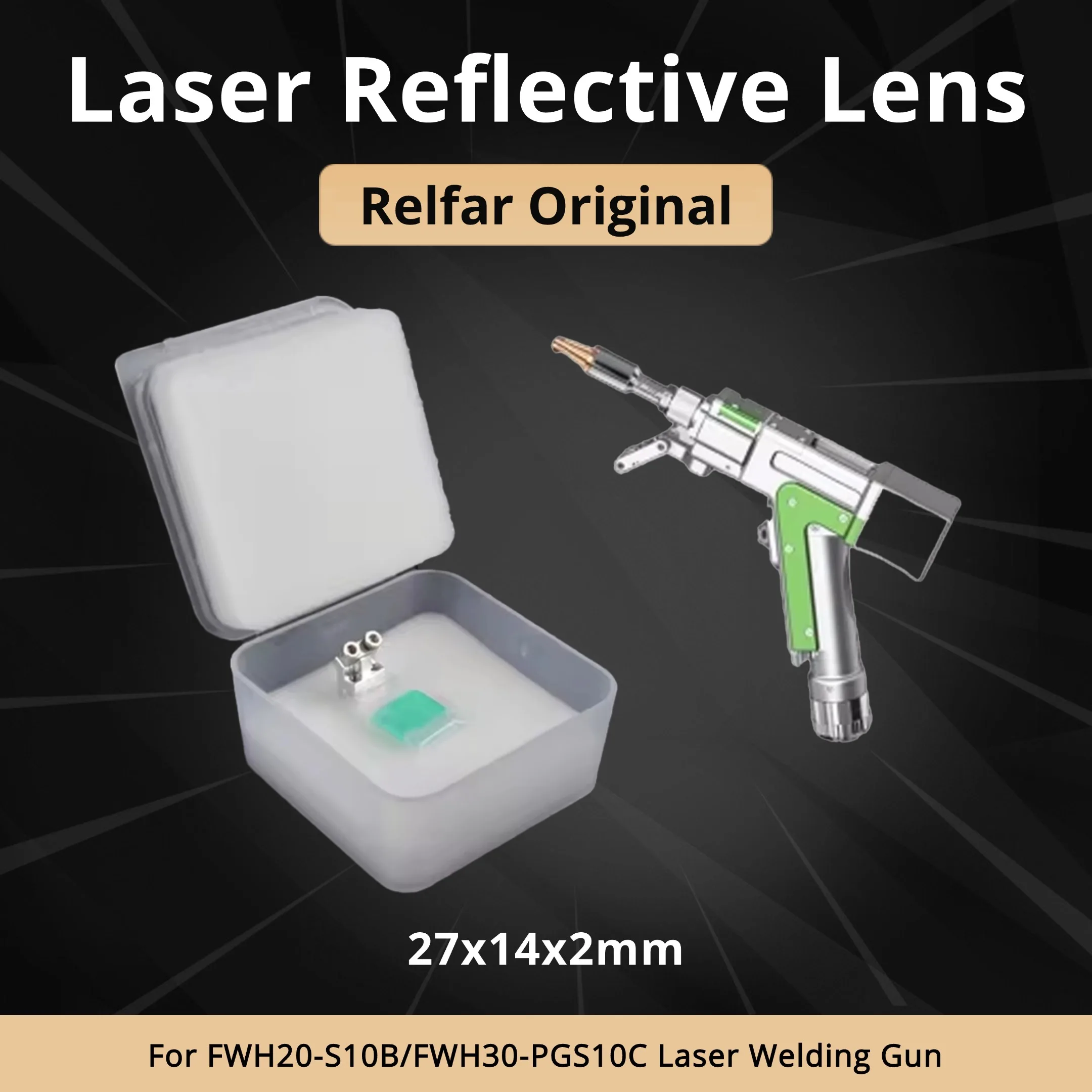 Relfar Original Reflection Mirrors Reflective Lens with Holder 27*14*2mm For FWH20-C11A/S10B/S10C/S20A/S20C/S30C Laser Welding