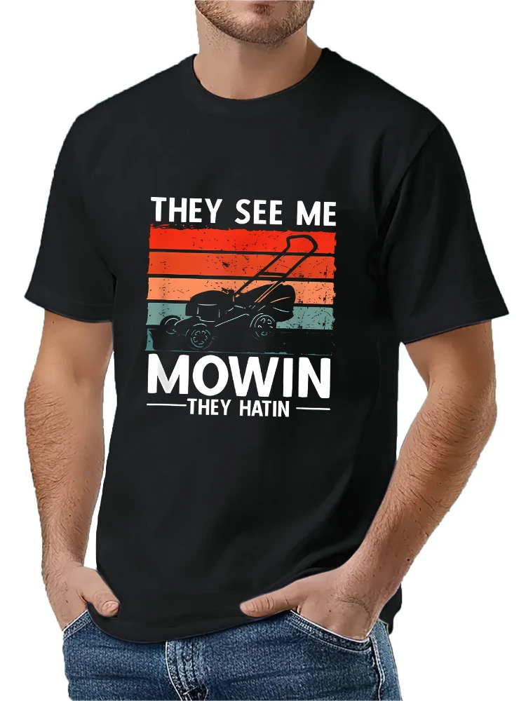 

printed Short Sleeve Crew Neck T-Shirt-Slight Stretch Knit Fabric, All-Season Comfort,Breathable Casual men's T-shirt.