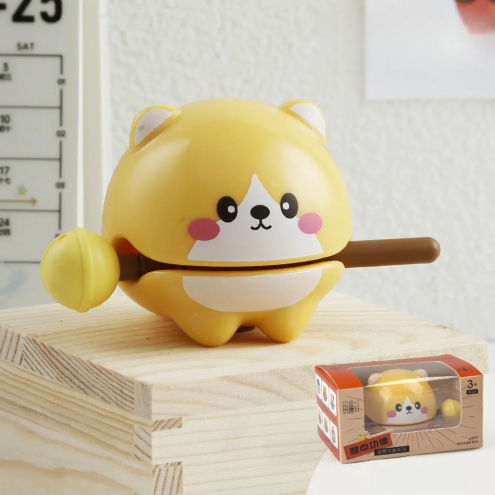 木製魚仏デスクトップ装飾ストレスリリーフ不安軽減オフィスおもちゃ瞑想リラクゼーションギフト在宅勤務用