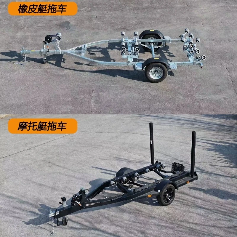 Flood control and rescue motorcycle rubber boat trailer rack