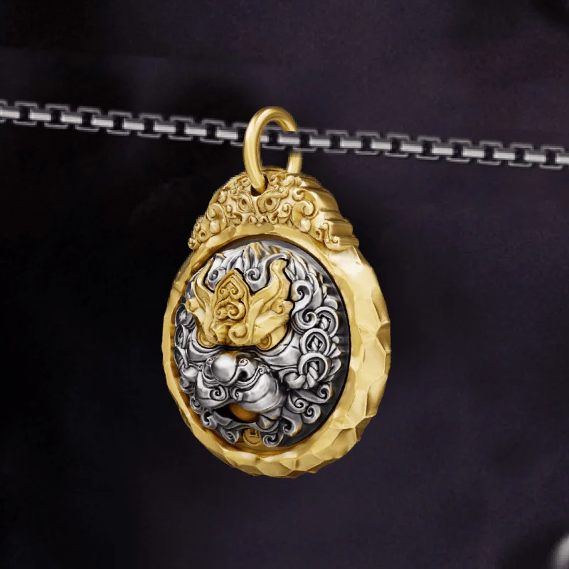 Copper-plated Jinshan Ghost Ring·Gold-swallowing beast Taotie pattern personalized versatile accessory for men and women, a fort