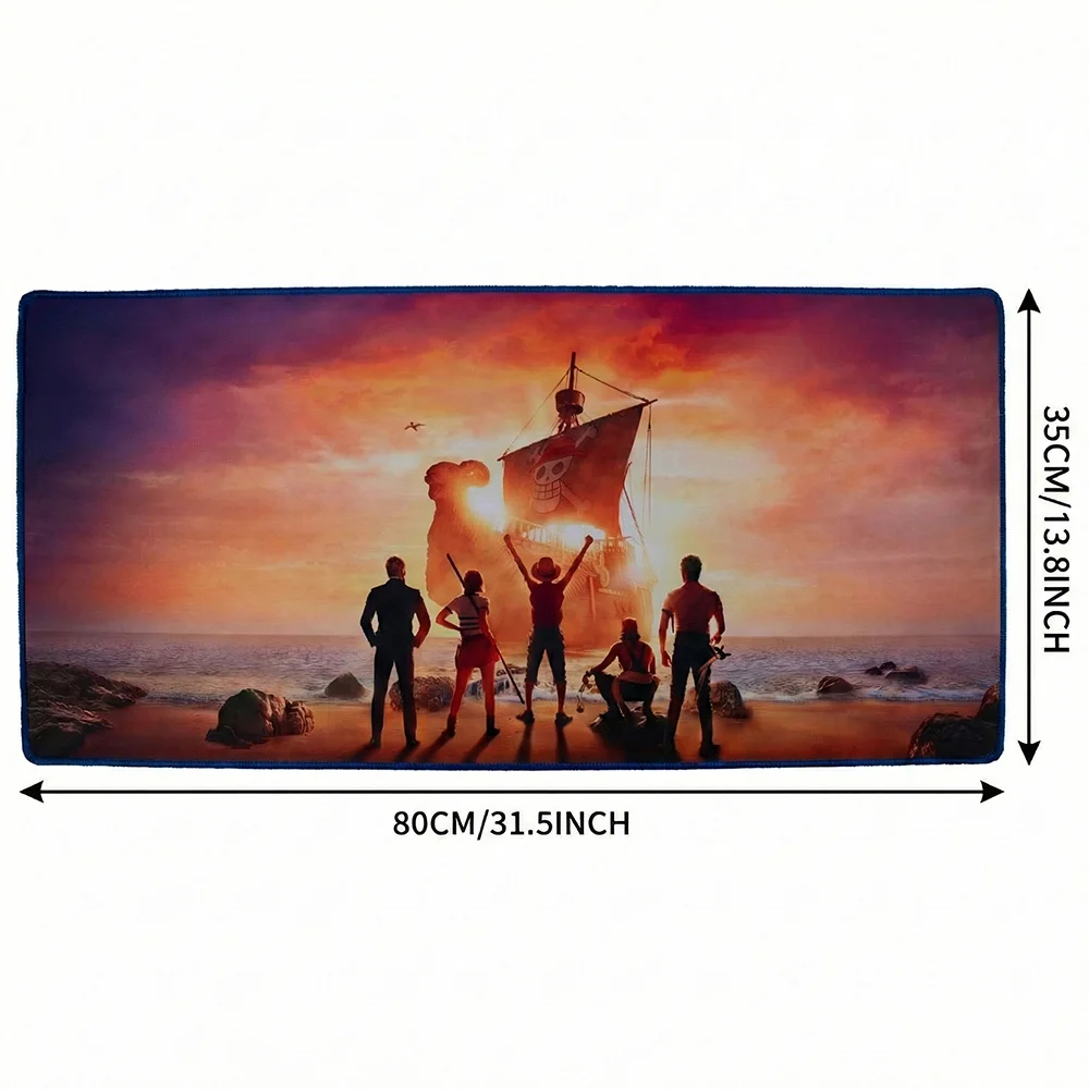 1PC One Piece Officially Licensed Mouse Pad Luffy Zoro Nami Usopp Sanji Straw Hat Crew Premium Gaming Office Decor Set