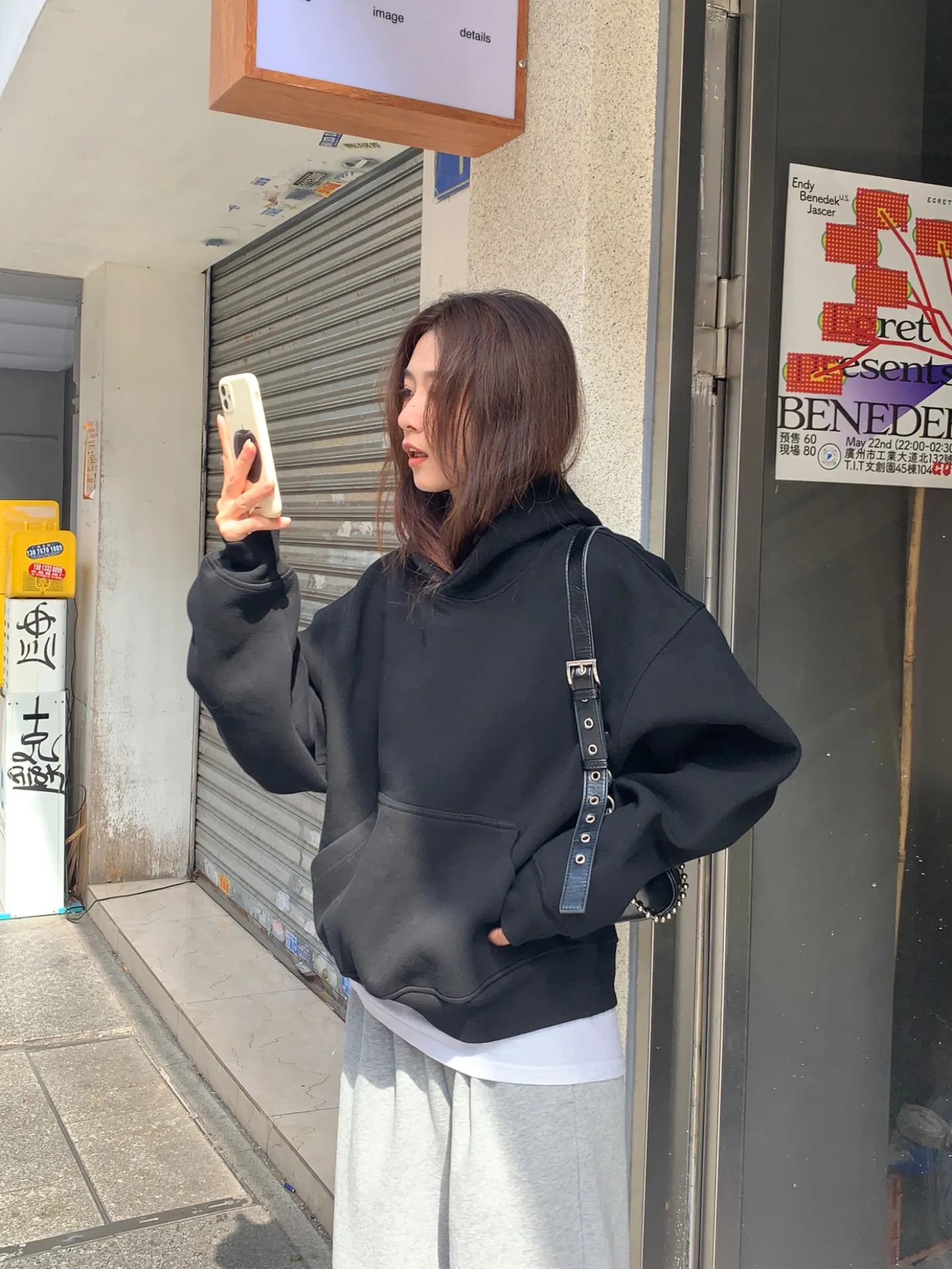 Oversize Solid Color Hoodie Women Autumn Winter 2025 New White Long sleeves Pullover Casual Sweatshirt Y2K Tops Ladies clothing