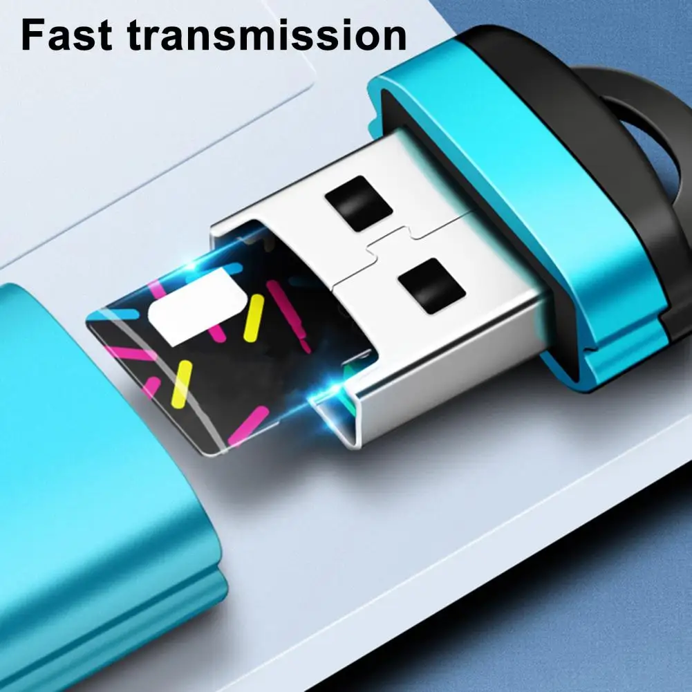Leitor de cartão usb de alta velocidade, adaptador portátil multi-slot para cartões tf/sd, leitor de cartão de transferência de dados rápida plug-and-play para telefone