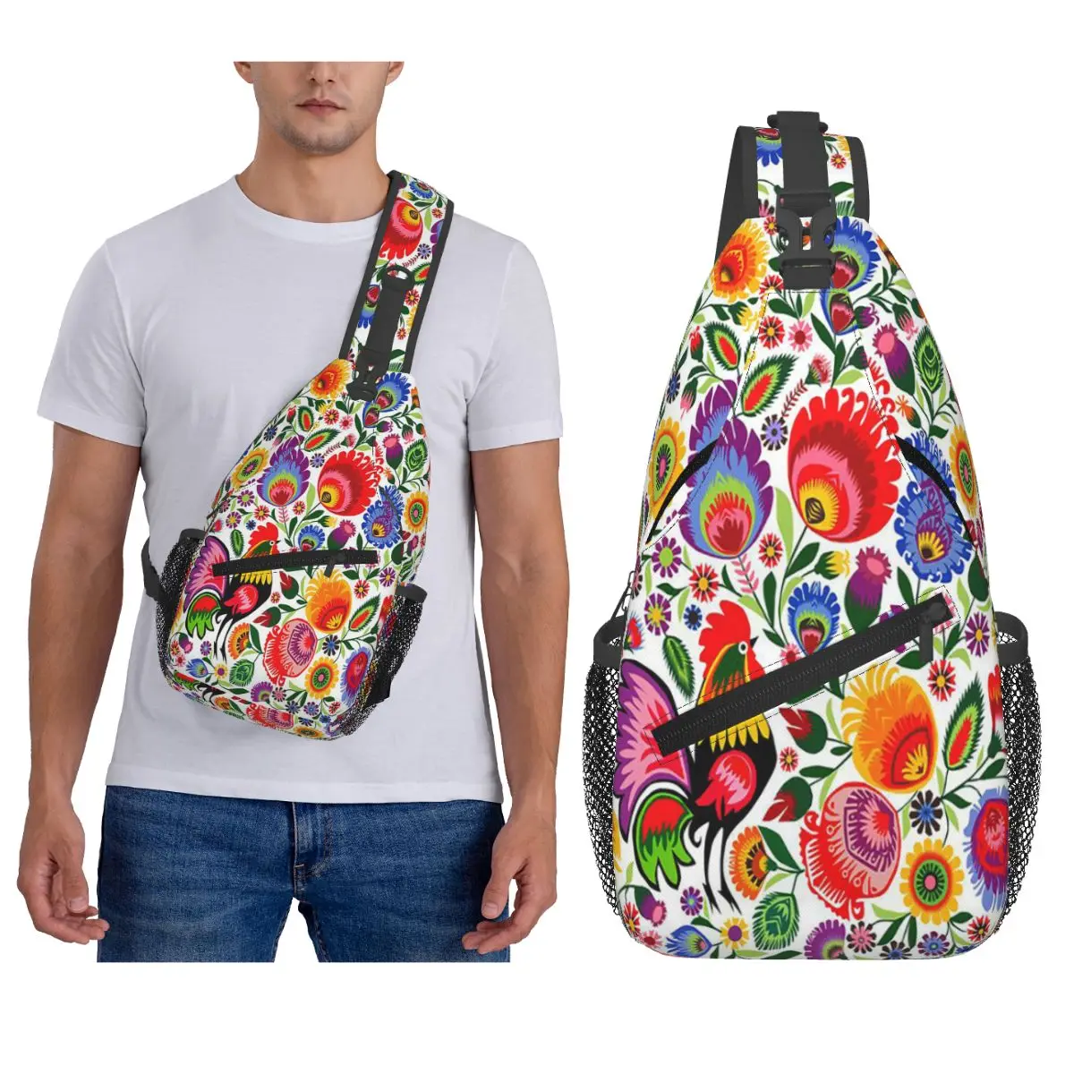 

Польша народные цветы польское цветочное искусство нагрудная сумка мужской слинг рюкзак через плечо нагрудная сумка дорожный походный рюкзак сумка на плечо