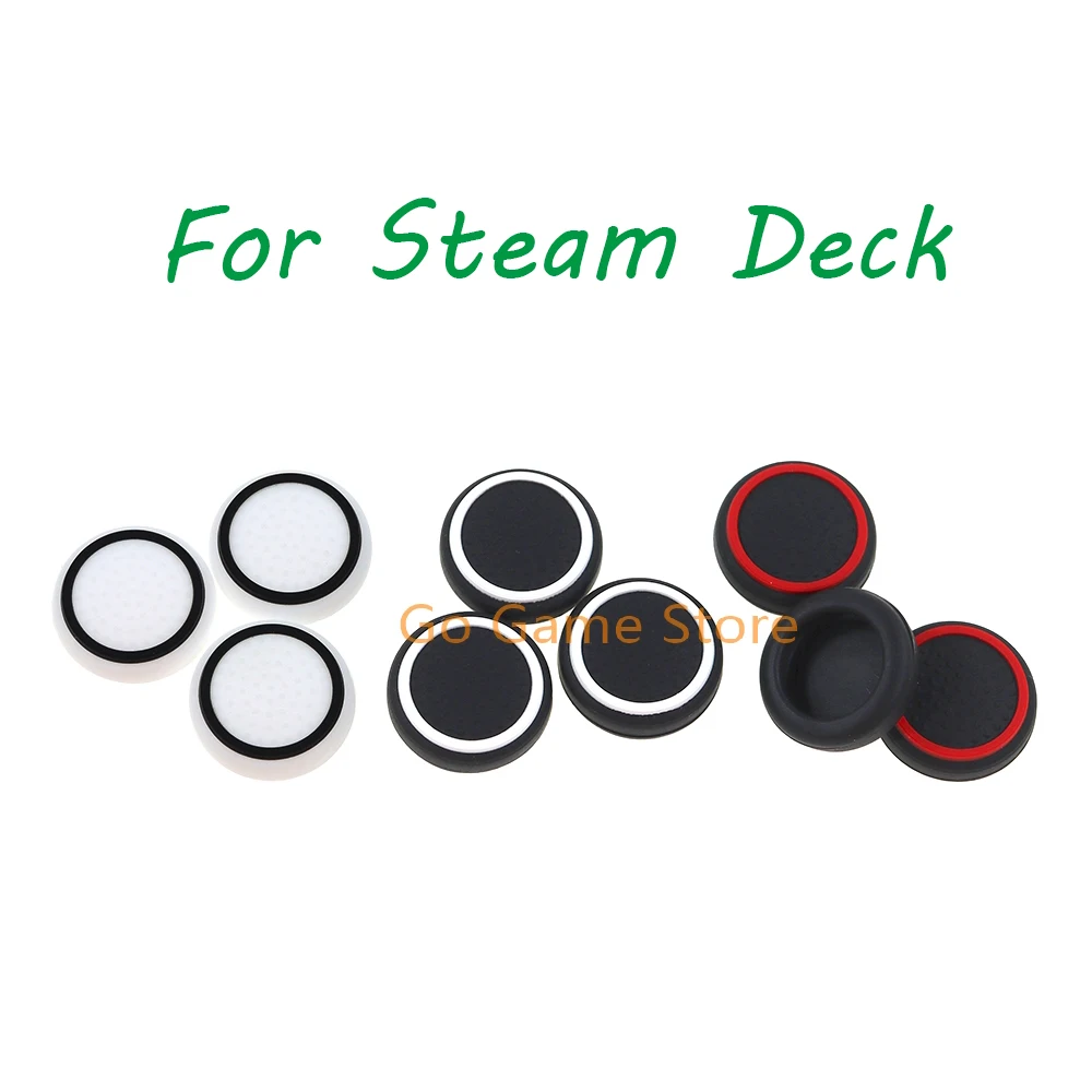 6pcs Non-slip Silicone Luminous Analog Thumb Stick Grip Joystick Cap For Steam Deck Controller Accessories