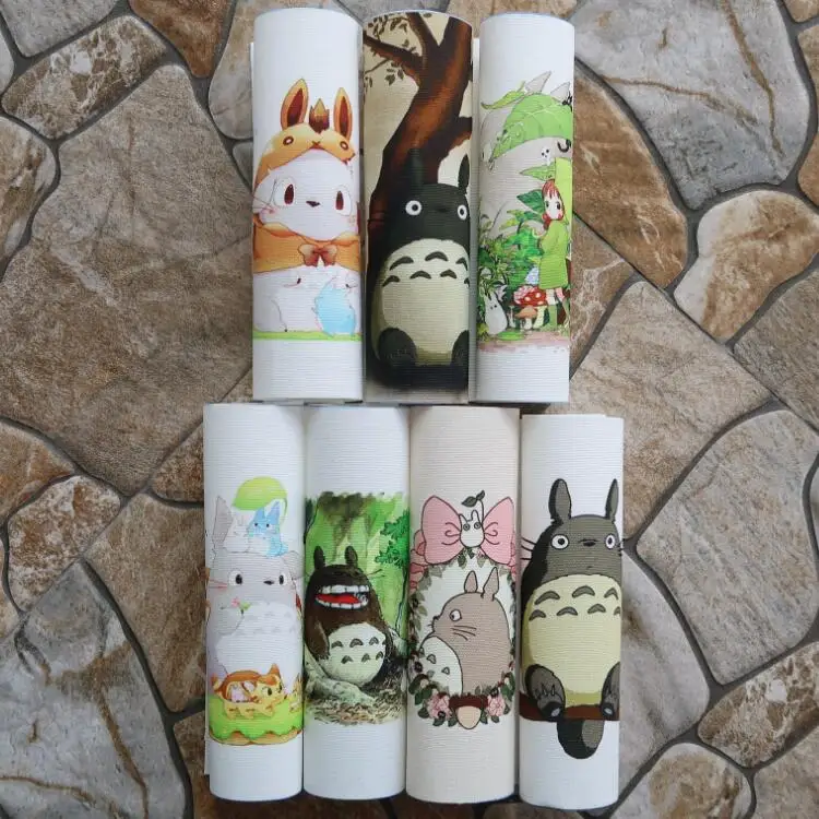 Cute cartoon printing Handmade cloth DIY cotton canvas fabric / hand dyed patchwork cloth digital printing 15*15cm