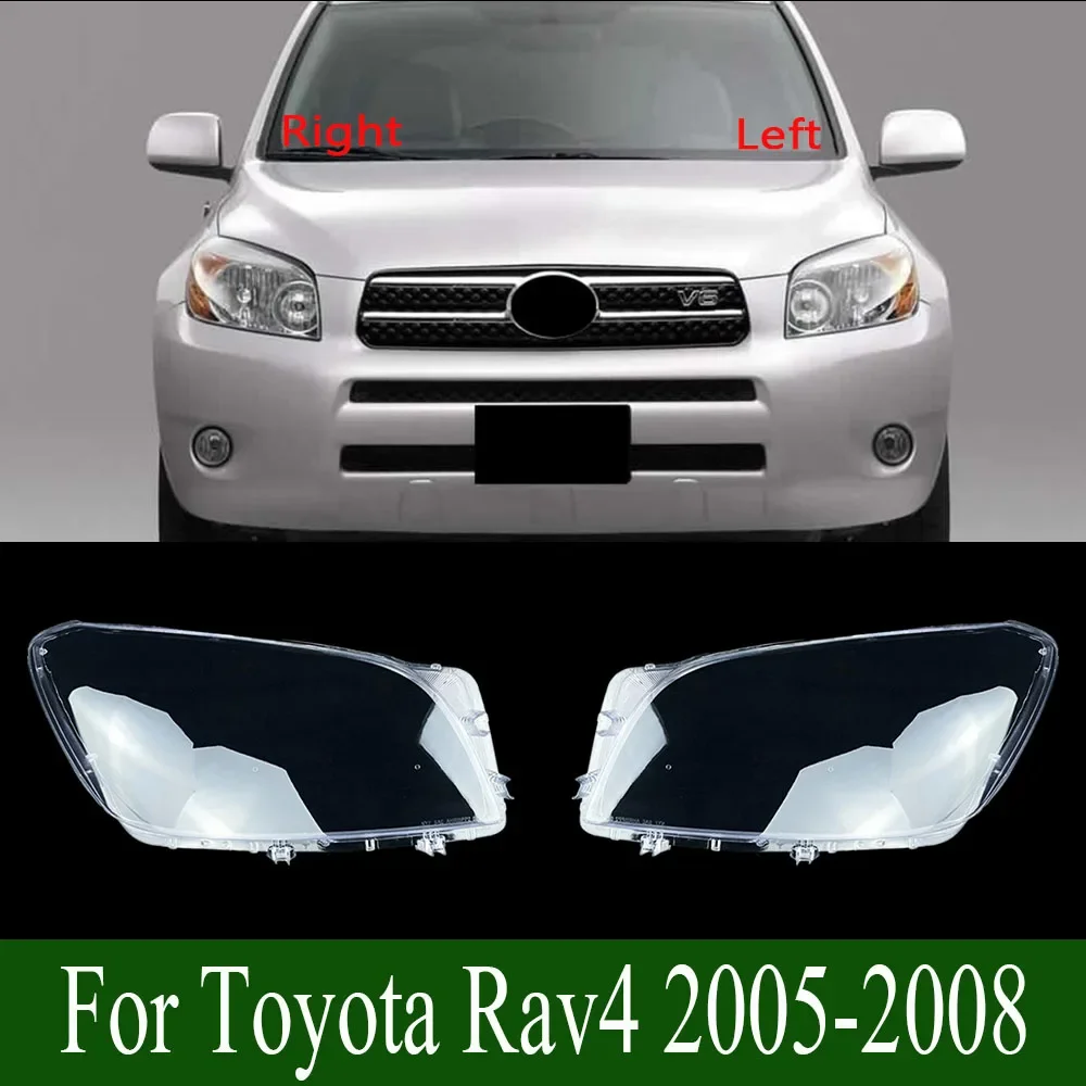 

For Toyota Rav4 2005-2008 Transparent Light Case Front Headlight Cover Auto Headlamp Lampshade Glass Lamp Shell Caps