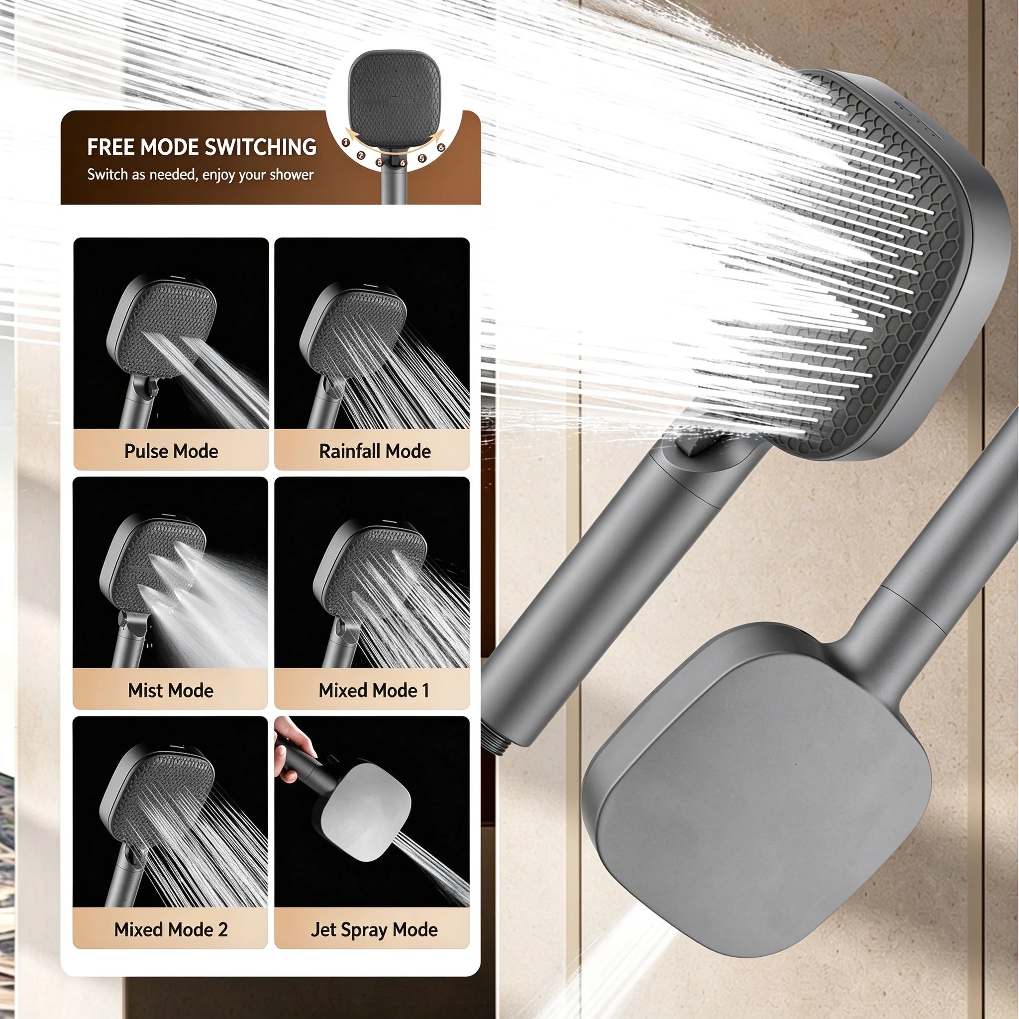 Kepala Pancuran dengan Filter, - High Pressure Shower Head Handheld ulasan dan harga