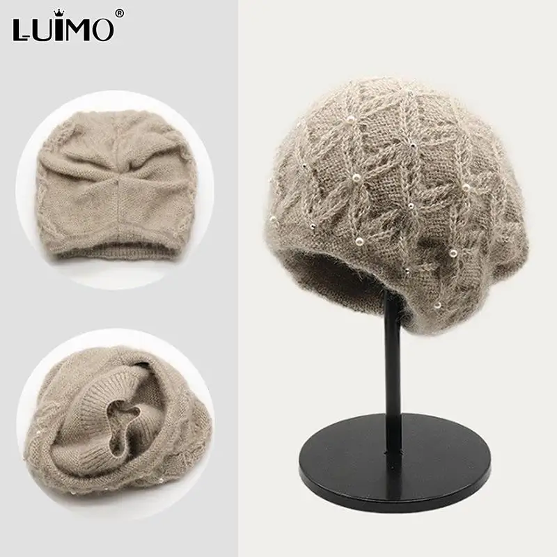 

Women Winter Hat High Elasticity Streetwear Warm Anti-shrink Women Winter Cap Women Beanie For Holiday