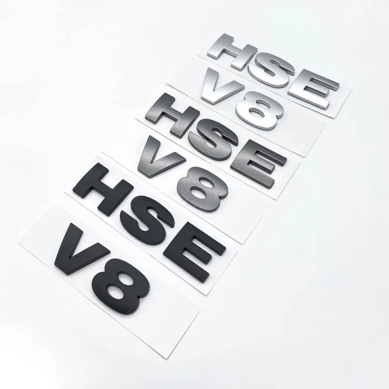 Car 3D ABS V8 HSE Rear Trunk Words Letter Logo Emblem Badge Decals Sticker For  Discovery 3 4 Freelander 2 Accessories