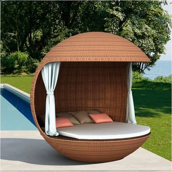 

Кресло для отдыха, Вилла, Открытая кровать для отдыха, Курорт, Двор, Диван-кровать, Гостиная терраса, Водонепроницаемая мебель из ротанга