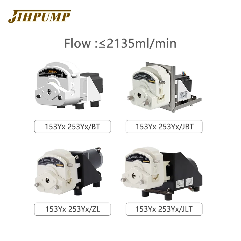 JIHPUMP 110v 220v 3000ml High floatPrecision Medical Instrument OEM peristaltic pump with Tubing easy install support type 253Yx