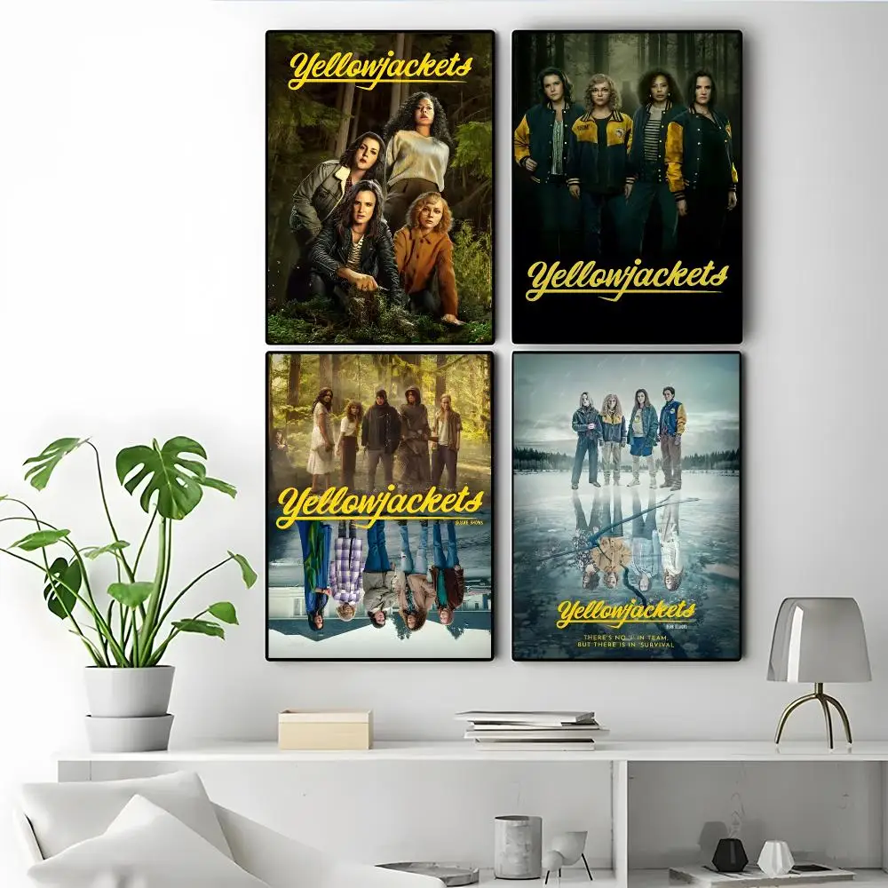 TV Series Yellowjackets Poster Poster Self-adhesive Art Waterproof Paper Sticker Coffee House Bar Room Wall Decor