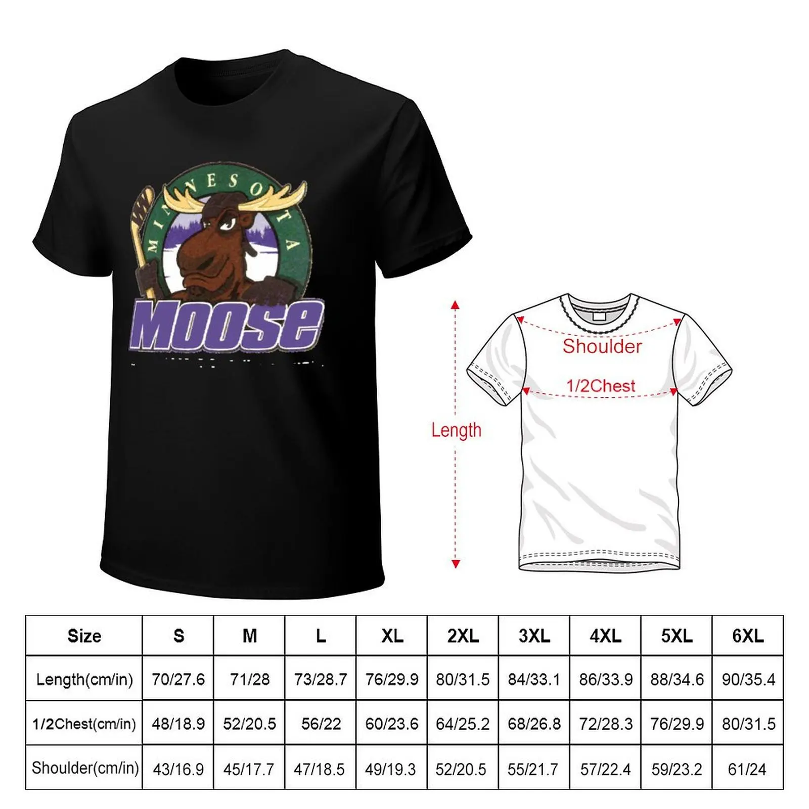 Minnesota Moose Hockey T-Shirt Construction Work Tee Shirt