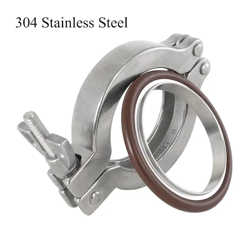 KF 10 16 25 40 50 63 80 100 Vacuum Clamp 304 Stainless Steel Sanitarry Pipe Fitting Quick Installation Bracket Sealing Ring