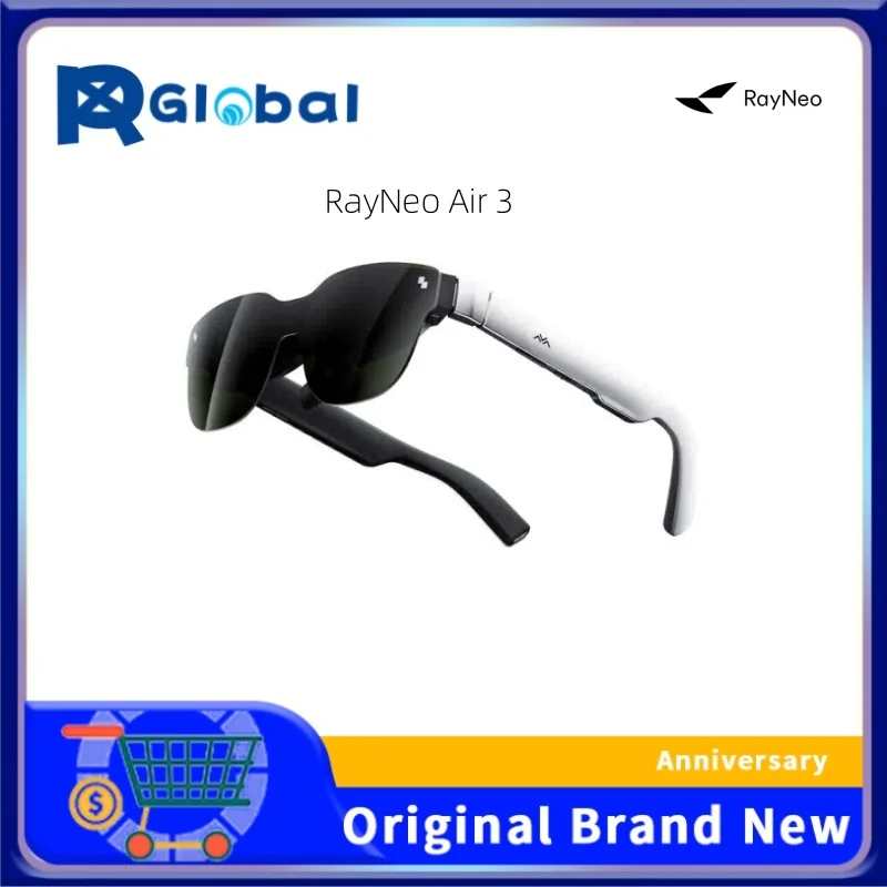نظارات Rayneo Air 3 الذكية AR شاشة محمولة عالية الدقة 120 هرتز 1080 بكسل عالية التحديث