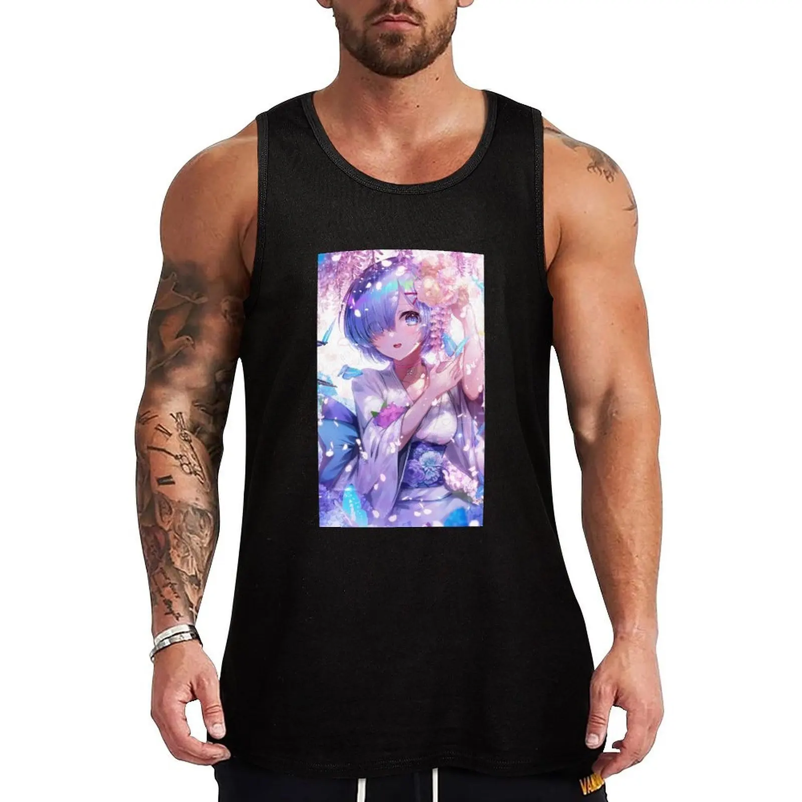 

Re Zero REM Tank Top Casual Print Tank Top Daily Graphic Sleeveless Wear