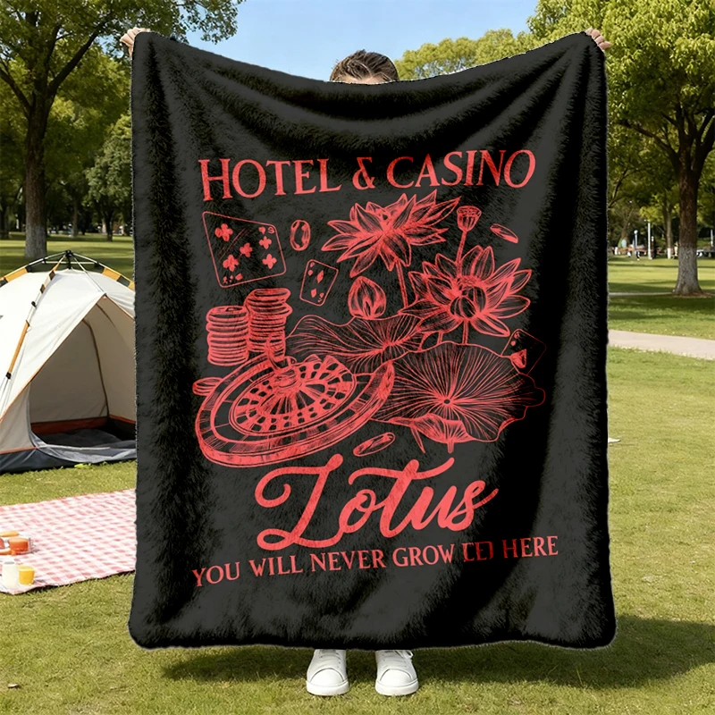 Lotus Hotel and Casino Soft Blanket, Percy Jackson and The Olympians Comfy Blanket, Percy Jackson Quotes Flannel