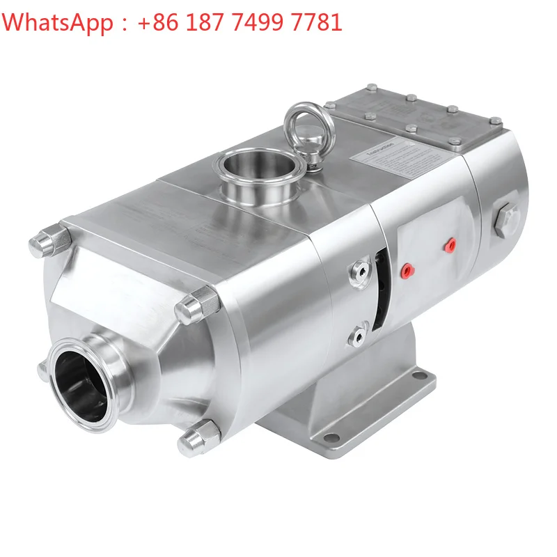 Fixed Speed Rotor Gear Pump High Purity Electric Sanitary Rotary Lobe Pump Stainless Steel Fluid Pump