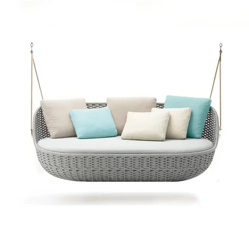 

Hanging basket on the balcony, outdoor Nordic swing, rocking chair, courtyard villa, single cane weaving bird nest landing