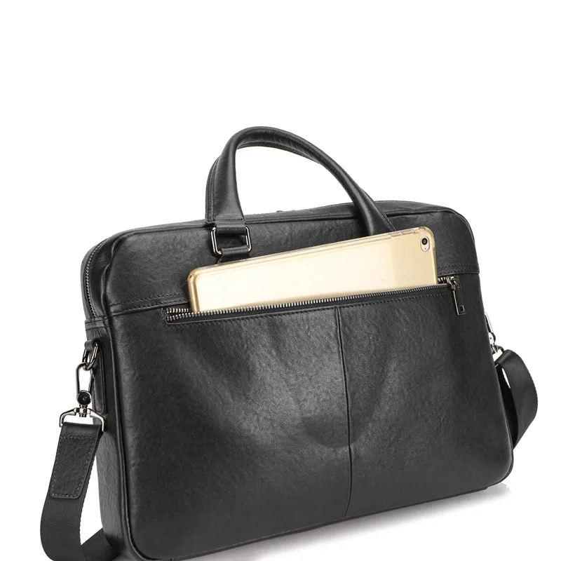 Genuine Messenger Luxury Men Leather Laptop Bag New Briefcase Business Cowhide Handbag Men's Horizontal Computer Brief Case