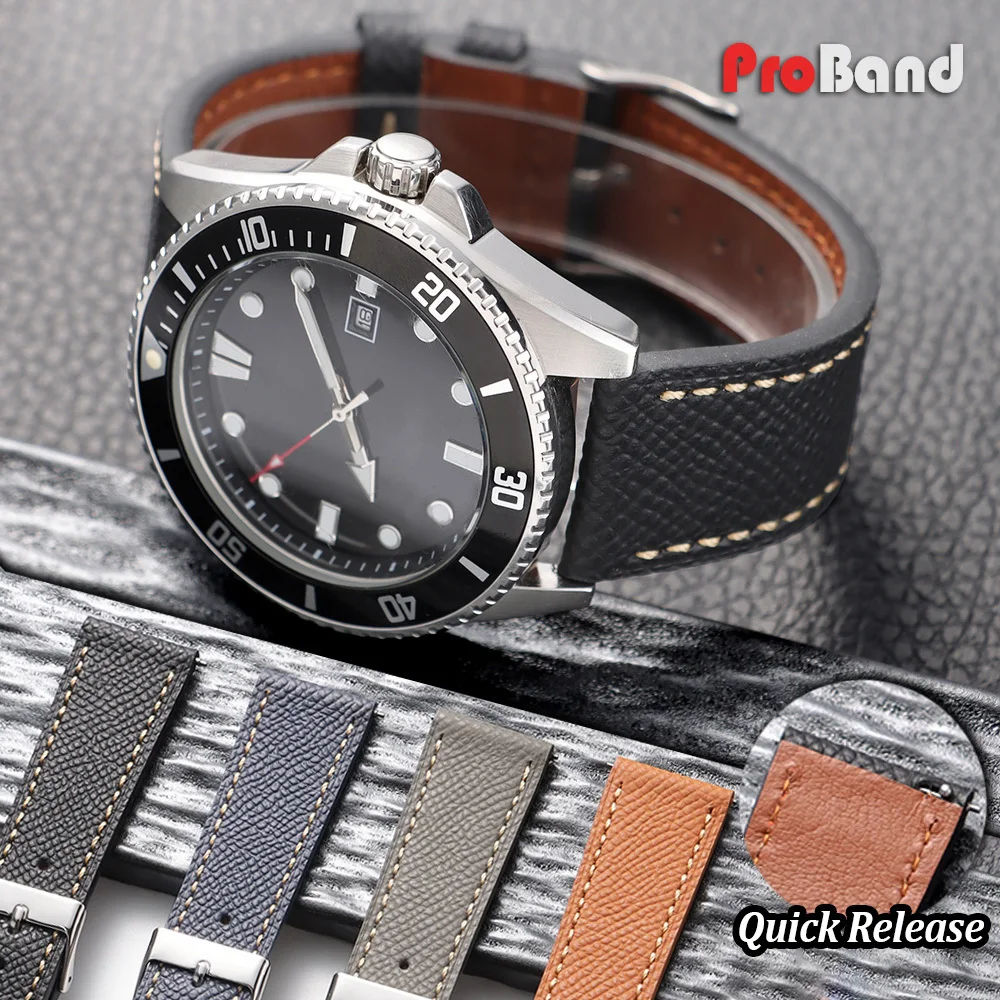 

18mm 19mm 20mm 22mm Cowhide Watch Straps Leather Watch Band Vintage Gray Blue Brown Black Handmade Wristbelt Men Women Bracelets