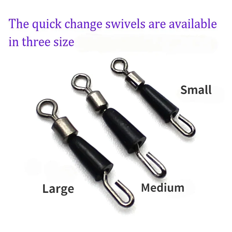 20pcs Fishing Tackle Connector Feeder Fishing Accessories Swivel Snaps For Carp Carp Fishing Quick Change Feeder Swivels Method