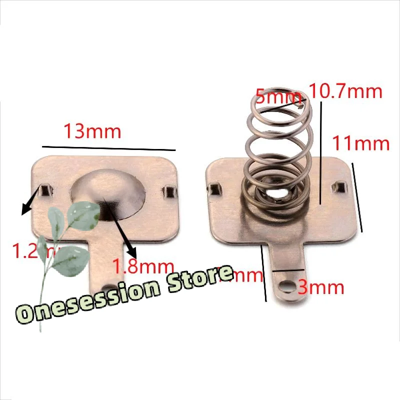 

18650 Battery Spring Contact Sheet 20PCS Bipolar Positive Negative Terminals for Lithium Battery Pack DIY Welding Project