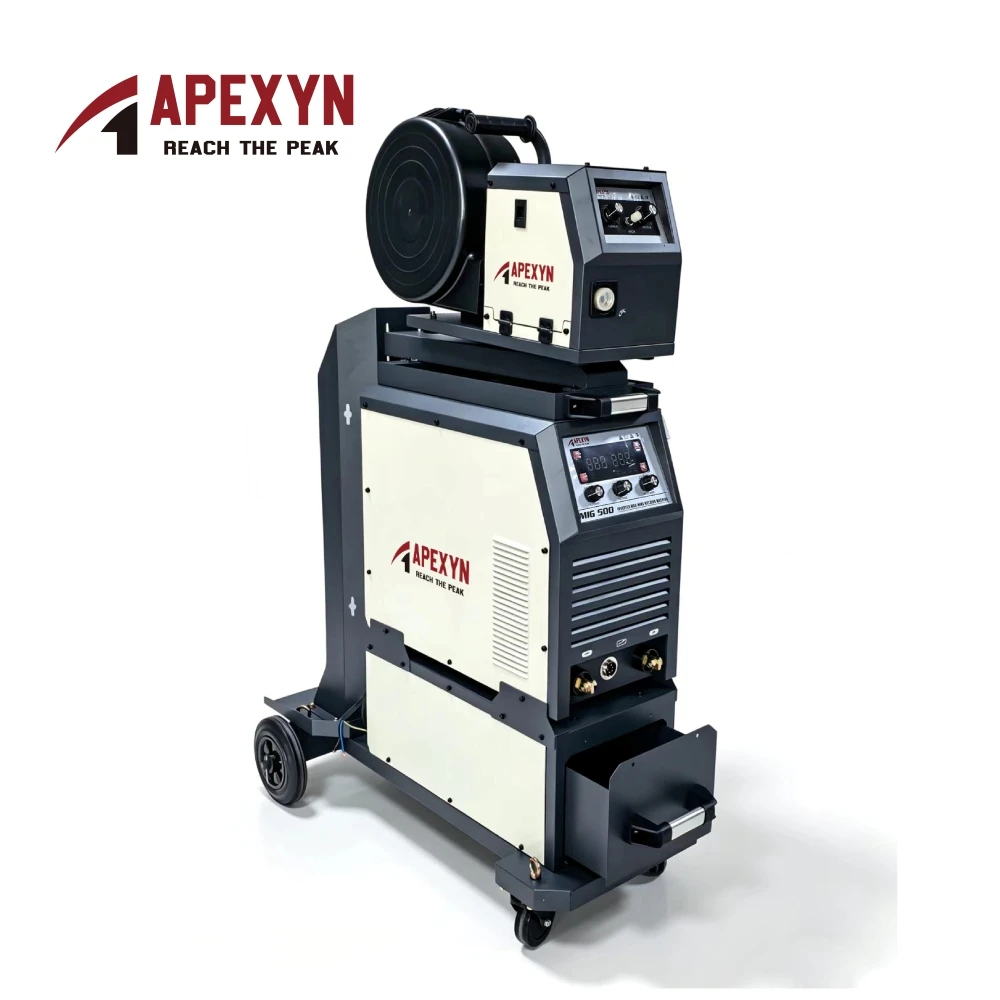 APEXYN Heavy- Industrial IGBT Inverter 500A MIG Welding Machine High Quality 2-Year Warranty 380V 3 Phase Built-in Tool Box