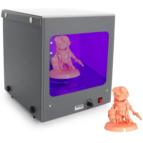 Caja de luz de curado de resina UV para modelo de impresora 3D LCD SLA DLP con electricidad 360 ° Tocadiscos, temporizador ajustable, protección inteligente