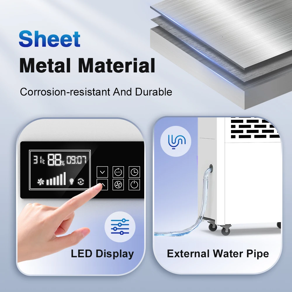 Energy Saving Electric Air Dehumidifier Portable Industrial Air Purifier Dehumidifier For Commercial